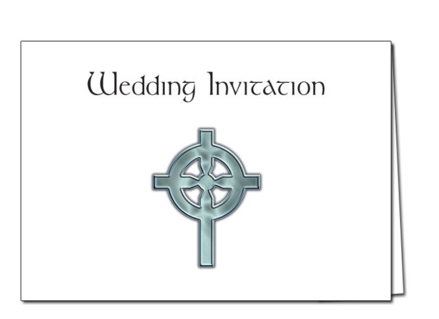 Wedding Invitation Celtic Cross Design