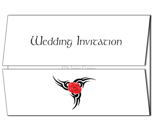 Wedding Invitation Celtic Rose Design