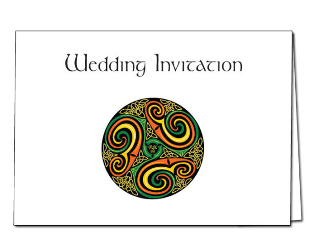 Wedding Invitation Celtic Swirls Design
