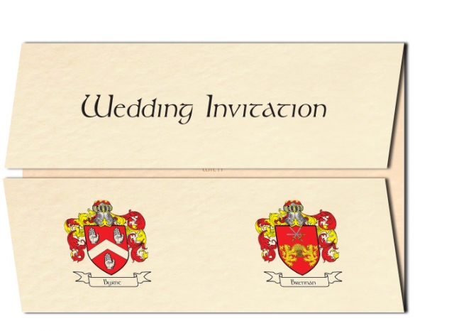 Wedding Invitation Family Crest