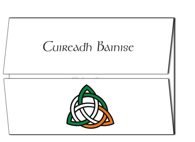 Wedding Invitation Tri Colour Knott Design