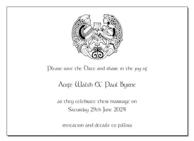 Celtic Couple Design Save the Date Card