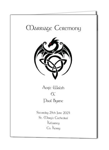 Celtic Dragon Design Ceremony Book