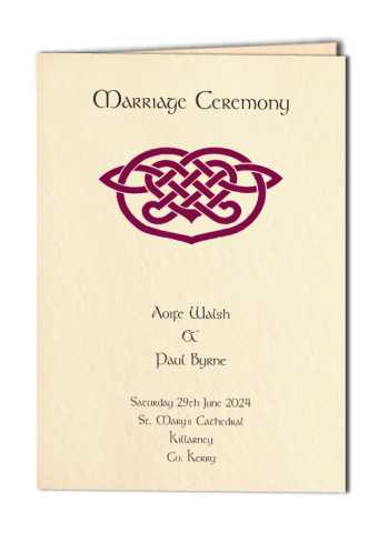 Celtic Heart Design Wedding Ceremony Book