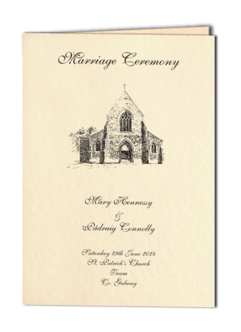Church Design Wedding Ceremony Book