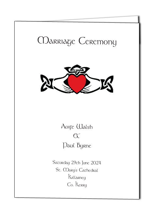 Claddagh Design Wedding Ceremony Book