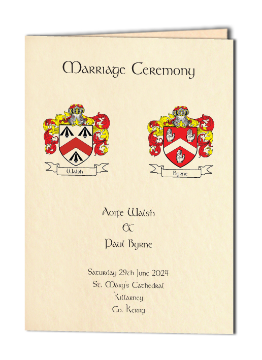 Family Crest Design Wedding Ceremony Book
