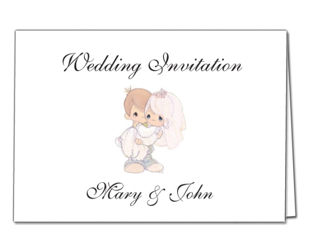 Cartoon Couple Wedding invitation