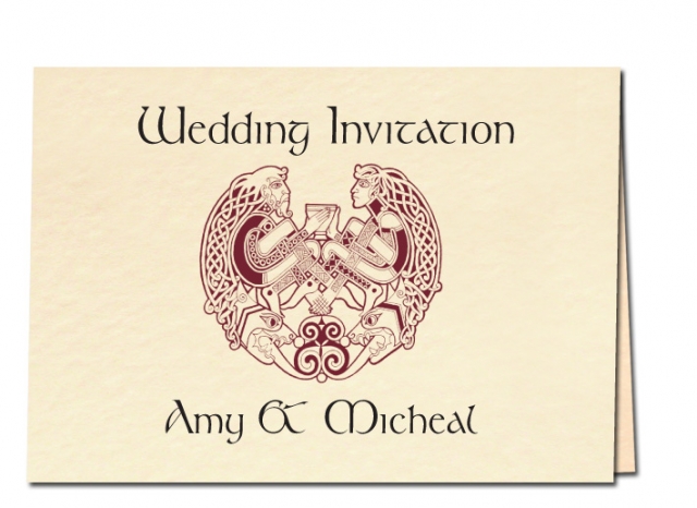 Wedding Invitation Celtic Couple Design
