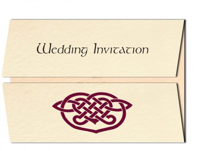 Wedding Invitation Celtic Heart