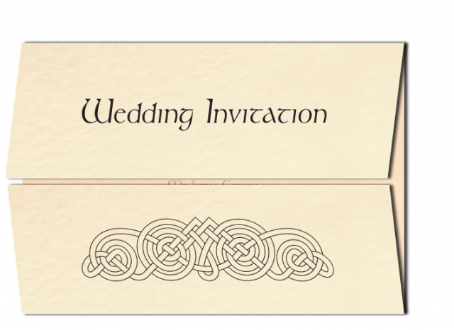 Wedding Invitation Celtic Circles Design