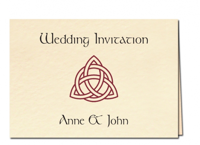 Wedding Invitation Trinity Knot Design