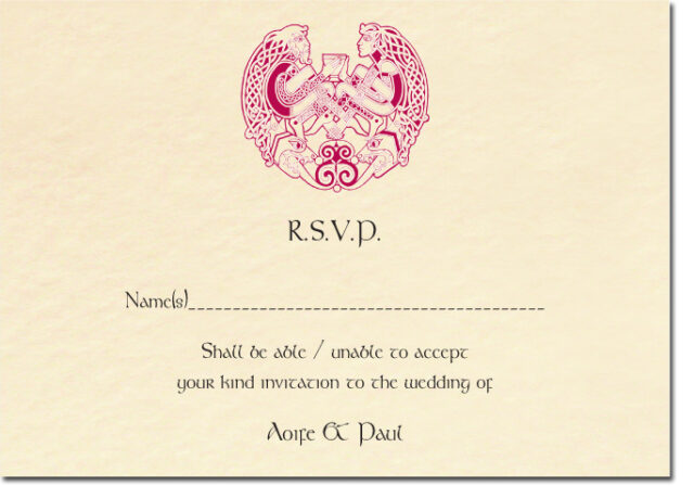 Celtic Couple Design RSVP Card