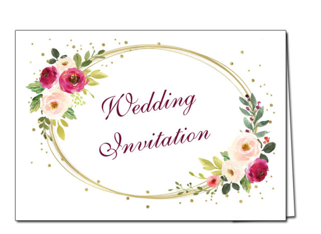 Flower Design Wedding Invitation