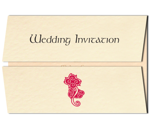 Celtic Rose Design Wedding Invitation Celtic Rose Design