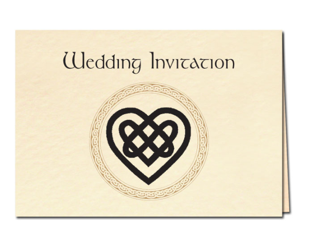 Wedding Invitation Celtic Heart Design